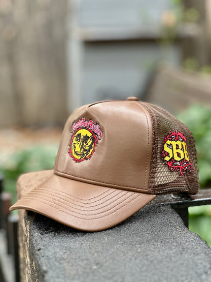 SBB Leather Suede Bottom Trucker Hat