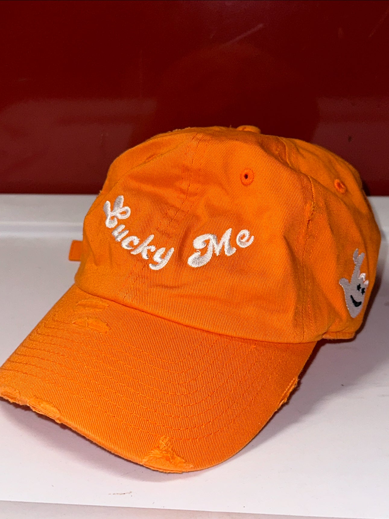 Distressed Lucky Me Dad Hat